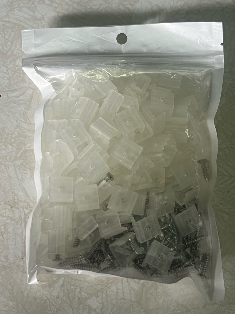 Clear Plastic Screw-On Cable Clips (Pack)